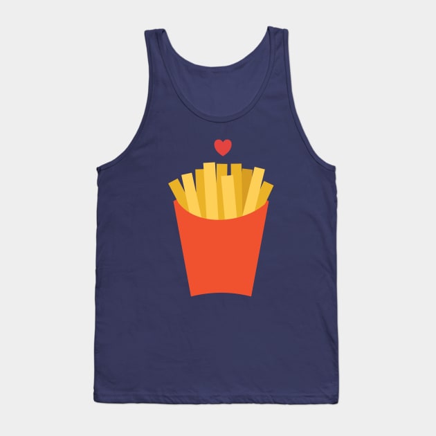 Whimsical and cute foodie fries Tank Top by happinessinatee